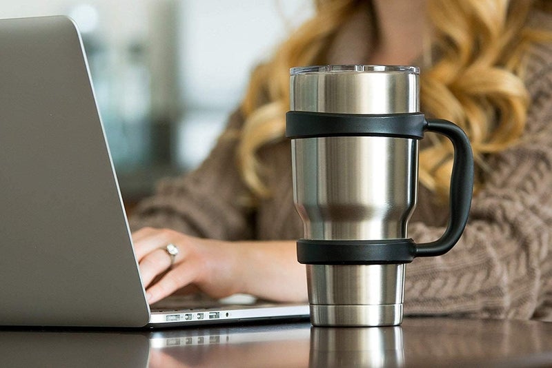 STRATA CUPS Tumbler Handle for Yeti Tumbler, RTIC/Ozark Trail Strata/Other Ramblers Cups, No Slip Grip and BPA Free, 890ml, Grey - Image 5