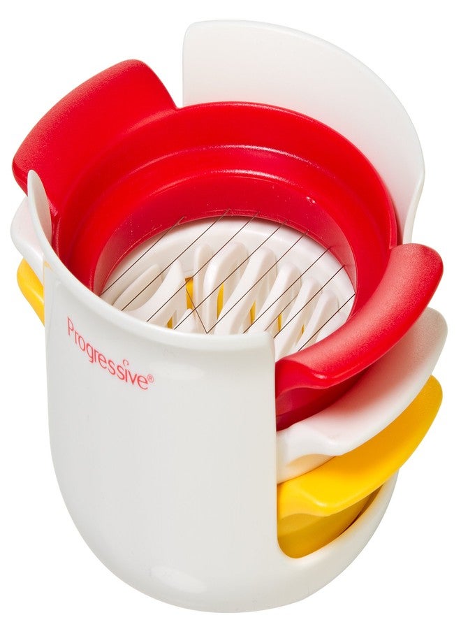 Prepworks by Progressive Compact Egg Slicer,white, red and yellow - Image 1