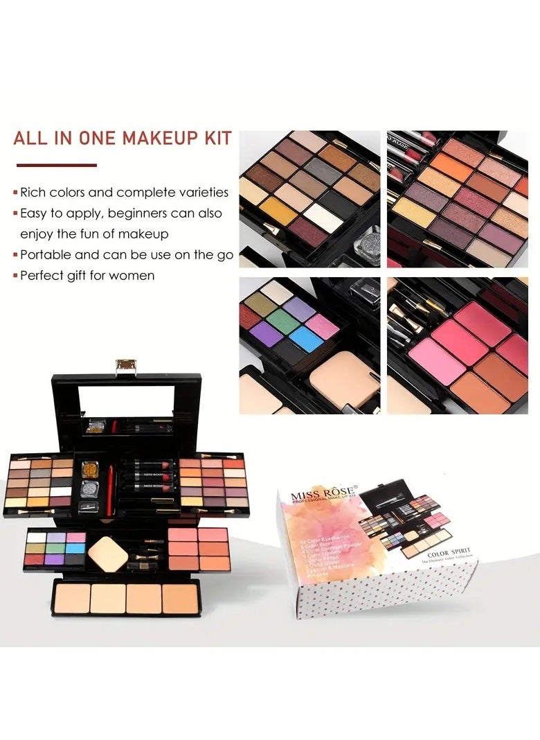 Miss Rose Professional Eyeshadow Palette All In One Cosmetic Makeup Gift Set Including 43 Matte Shimmer Highly Pigmented Eye Shadows  - Image 3