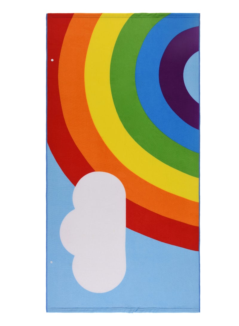 2pcs/pack Beach Towel, Microfibre Towel, 150 x 75 cm, Bath Towel, Beach Towel, Quick Drying, Lightweight, rainbow design - Image 2