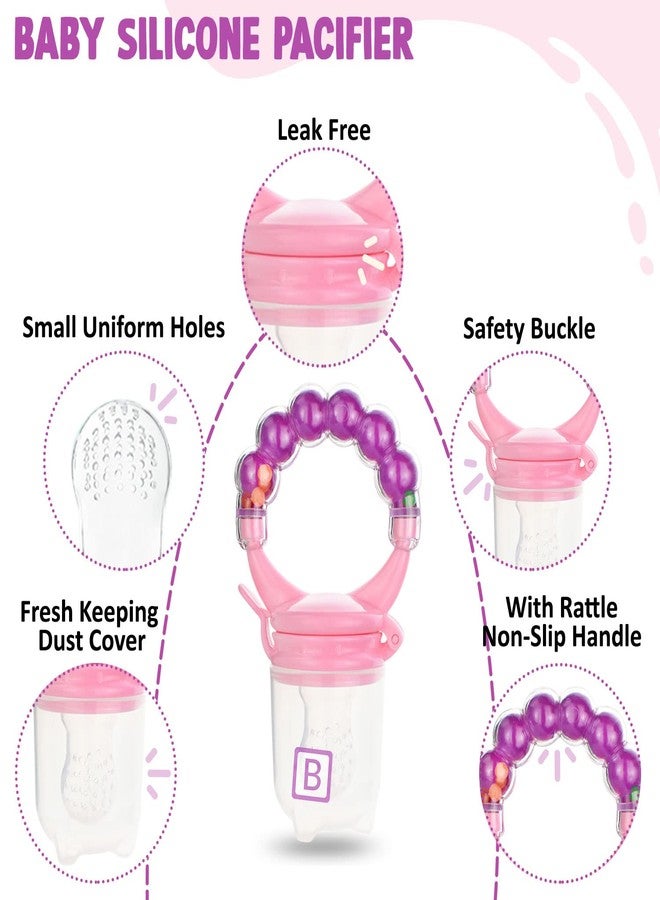 Bembika Baby Nibbler Ring Purple Color, Baby Nibbler Pacifier, Baby Pacifier Food Nibbler, Baby Feeding Accessories Medium Size (6-9 Months Baby) - Image 2