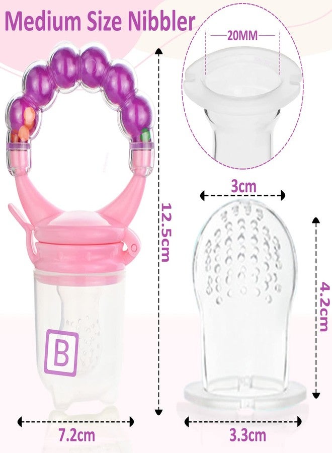 Bembika Baby Nibbler Ring Purple Color, Baby Nibbler Pacifier, Baby Pacifier Food Nibbler, Baby Feeding Accessories Medium Size (6-9 Months Baby) - Image 3