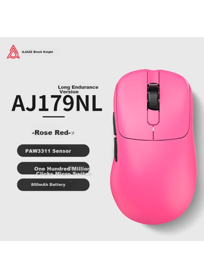Ajazz Aj179Nl Star Flash Three-Mode Gaming Mouse Lightweight Design Star Flash Three-Mode Paw3311 800Mah Gaming High Appearance Value Rose Red - Image 1