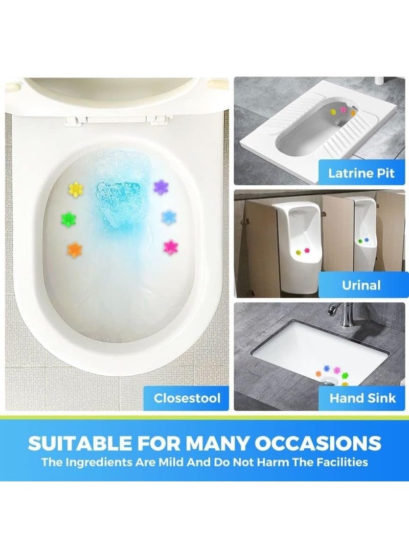 Toilet freshener gel, toilet gel stickers that prevent stains, help remove unpleasant odors and clean the toilet. Toilet freshening gel adhesive with cute flower designs (multiple colors, one piece) - Image 2