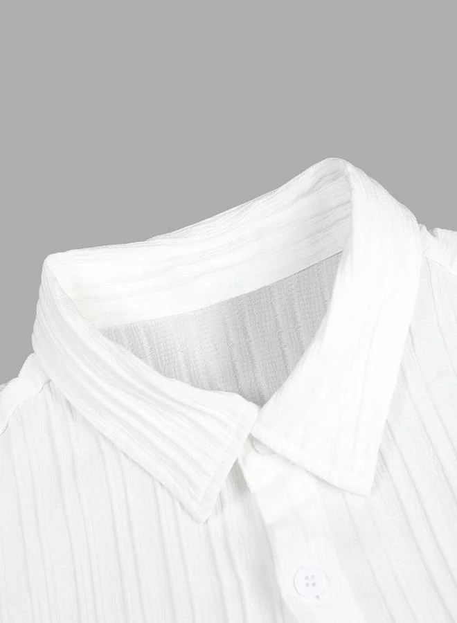Take Two Solid Short Sleeve Shirt and Pants Co-Ords by Styli