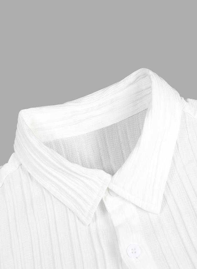 Take Two Solid Short Sleeve Shirt and Pants Co-Ords - Image 3