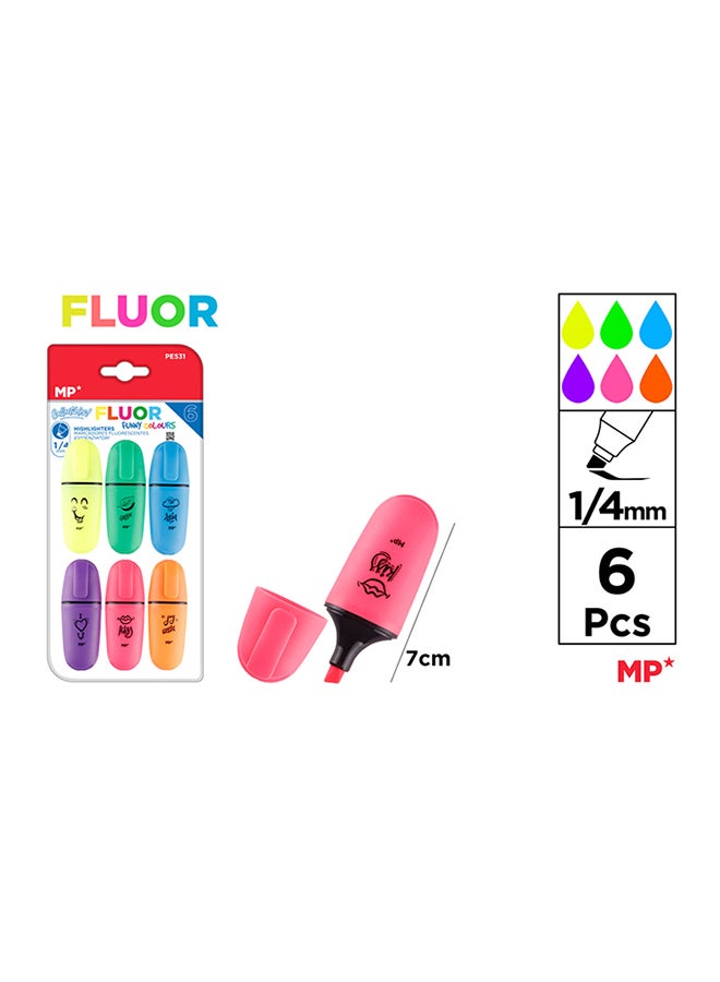 MP قلم تحديد صغير 6 وحدات