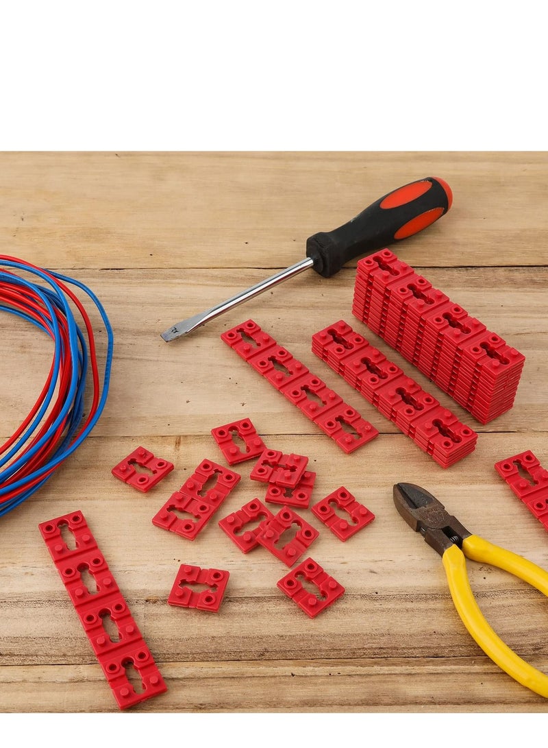 SYOSI Switch and Receptacle Spacer Electrical Outlet Spacer Socket Outlet Spacers Twist Apart Spacers Plastic Switch and Receptical Spacers for Living Room Kitchen Bathroom Electrical Box(72 Pcs, Red) - Image 4