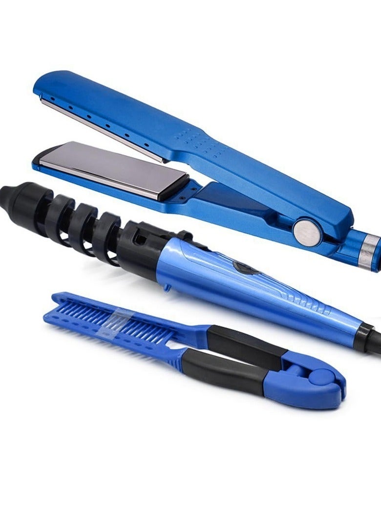 general مستقيم الشعر و مكواة تجعيد الشعر 3 في 1 أيوني - تصميم مزدوج مع ألواح سيراميك - Image 1