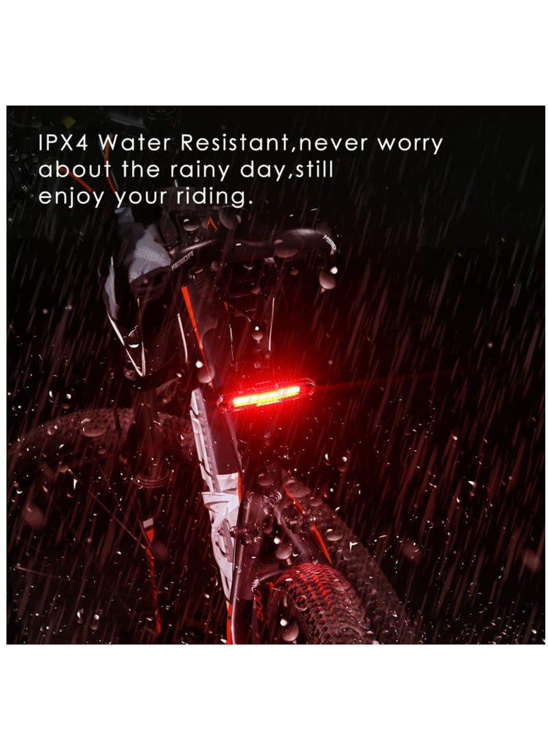 Excefore Bike Tail Light 168 Lumens Super Bright Red/Blue Bicycle Light 500mah Lithium Battery Rear Bike Light USB C Rechargeable 5 Modes Waterproof Safety for Mountain Cycling Taillights, and Road Bike  - Image 5