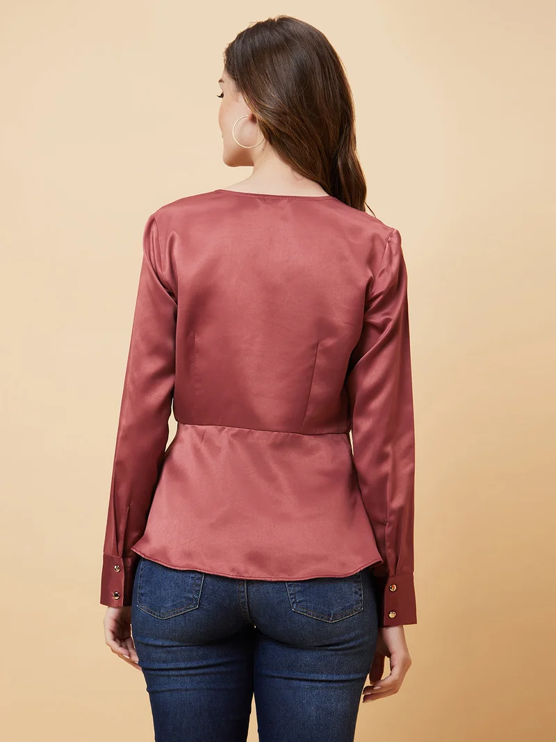 globus Women Wrap Party Top