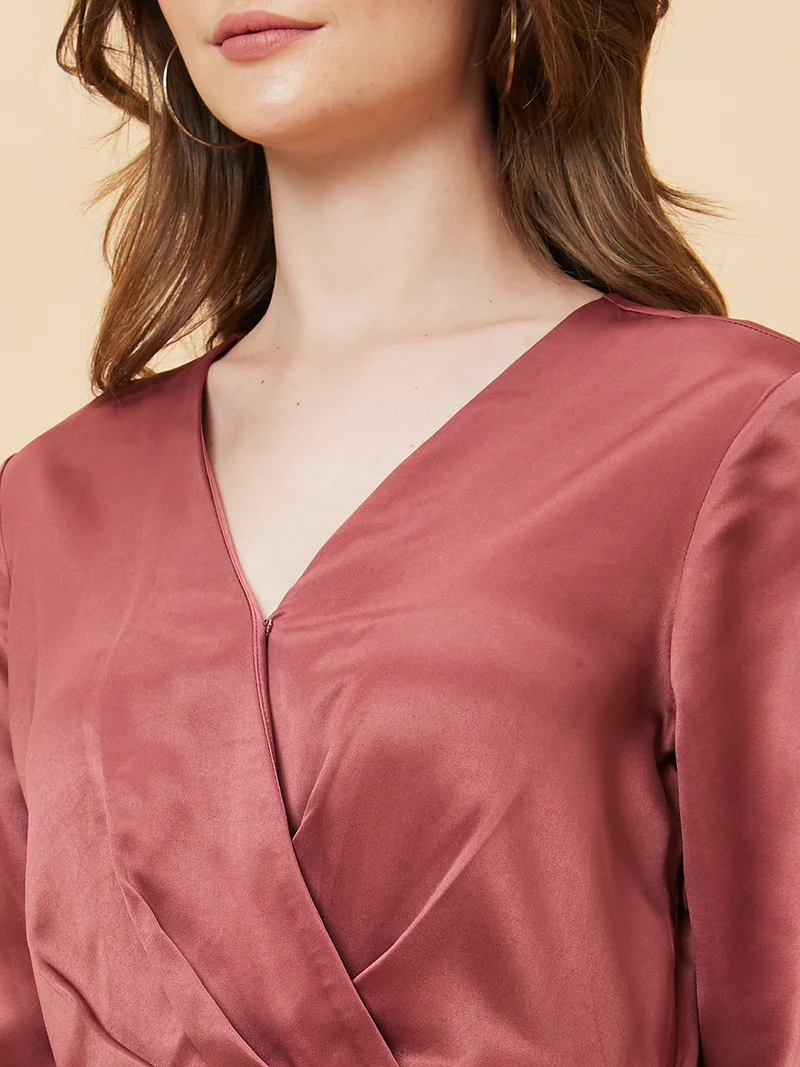 globus Women Wrap Party Top