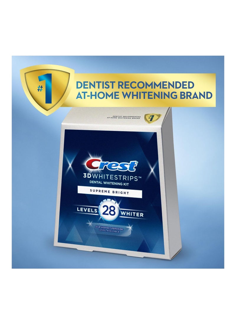 Crest - Crest 3D Whitestrips, Supreme Flexfit, Teeth Whitening Strip Kit, 42 Strips - Image 1