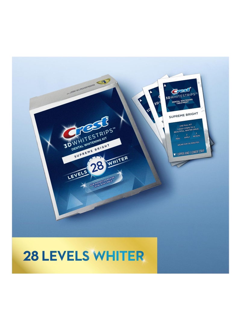 Crest - Crest 3D Whitestrips, Supreme Flexfit, Teeth Whitening Strip Kit, 42 Strips - Image 1