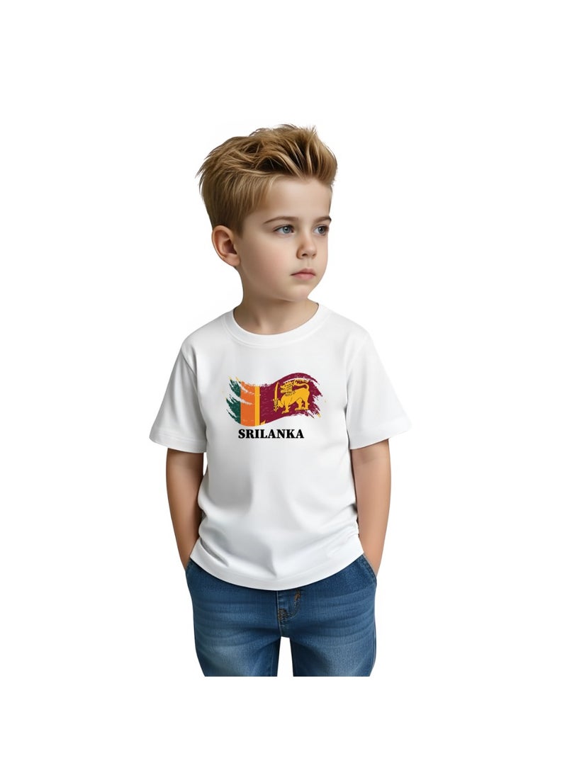 برينت شوب فور مي تي شيرت للأولاد لعيد الاستقلال السريلانكي - تي شيرت للأولاد من سريلانكا برقبة دائرية وأكمام قصيرة - مثالي لعيد الاستقلال - Image 2
