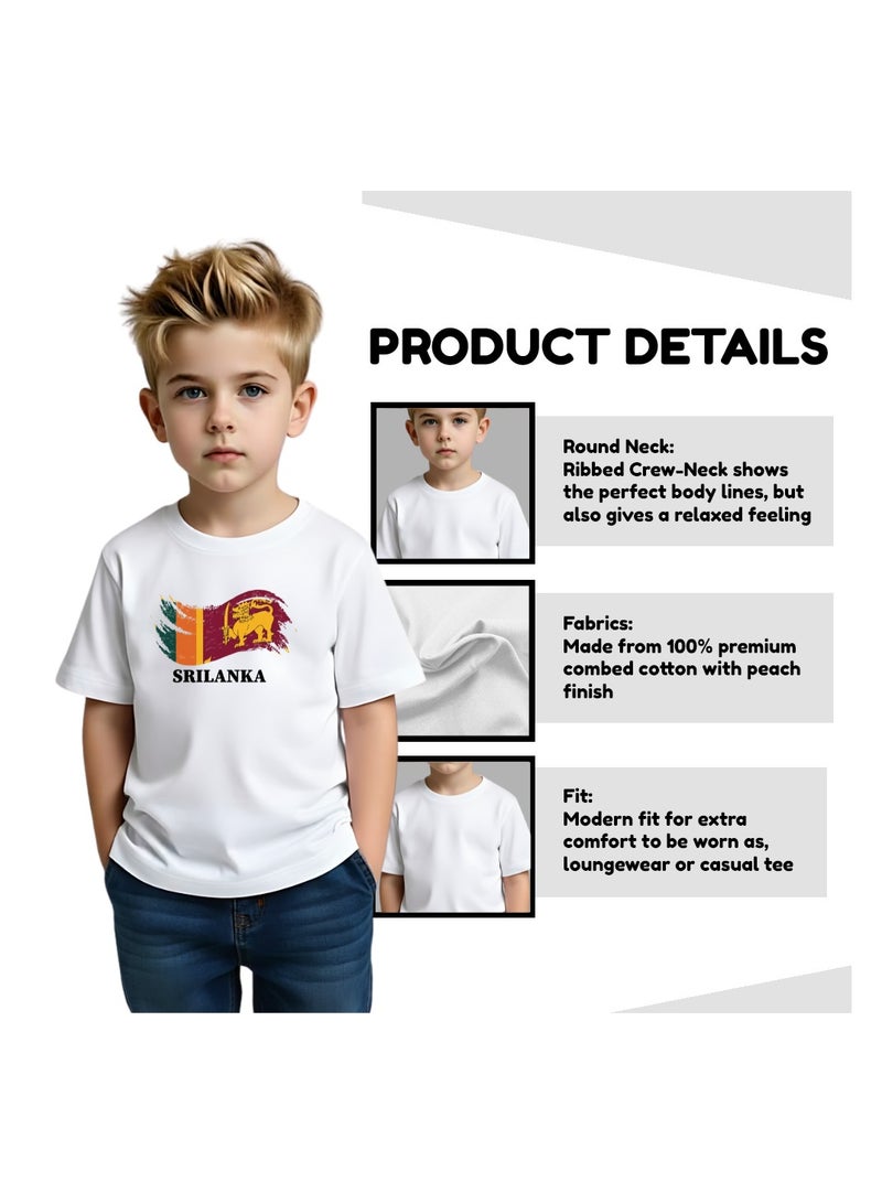 برينت شوب فور مي تي شيرت للأولاد لعيد الاستقلال السريلانكي - تي شيرت للأولاد من سريلانكا برقبة دائرية وأكمام قصيرة - مثالي لعيد الاستقلال - Image 3