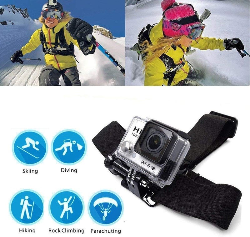 Action Camera Head Strap Chest Strap with Accessories Compatible with Action Cameras - Image 2