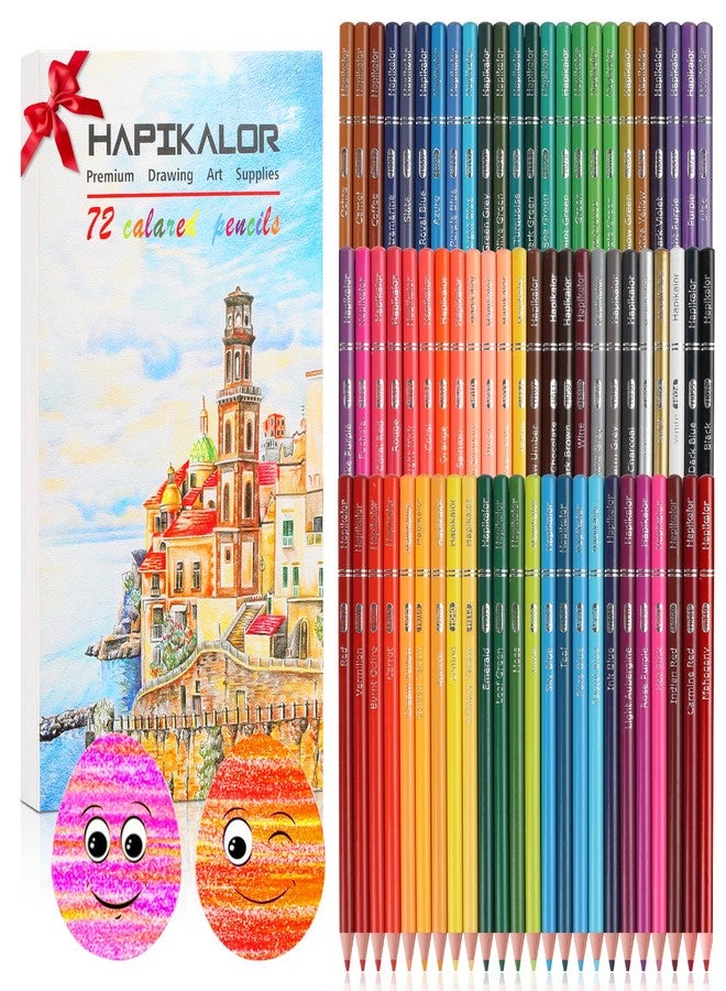 Hapikalor Colored Pencils, Soft Core Ideal for Drawing Blending Shading,Color Pencils Set Gift for Adults Kids Beginners, 72 count - Image 1