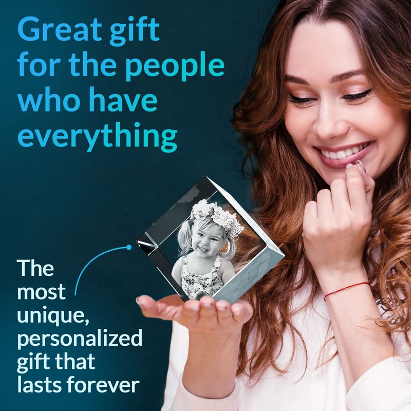 Artpix 3D Crystal Photo Gifts for Women Men زوجة زوجة أمي ، هدايا شخصية رائعة مع صورتك ثلاثية الأبعاد الخاصة بك. - Image 3