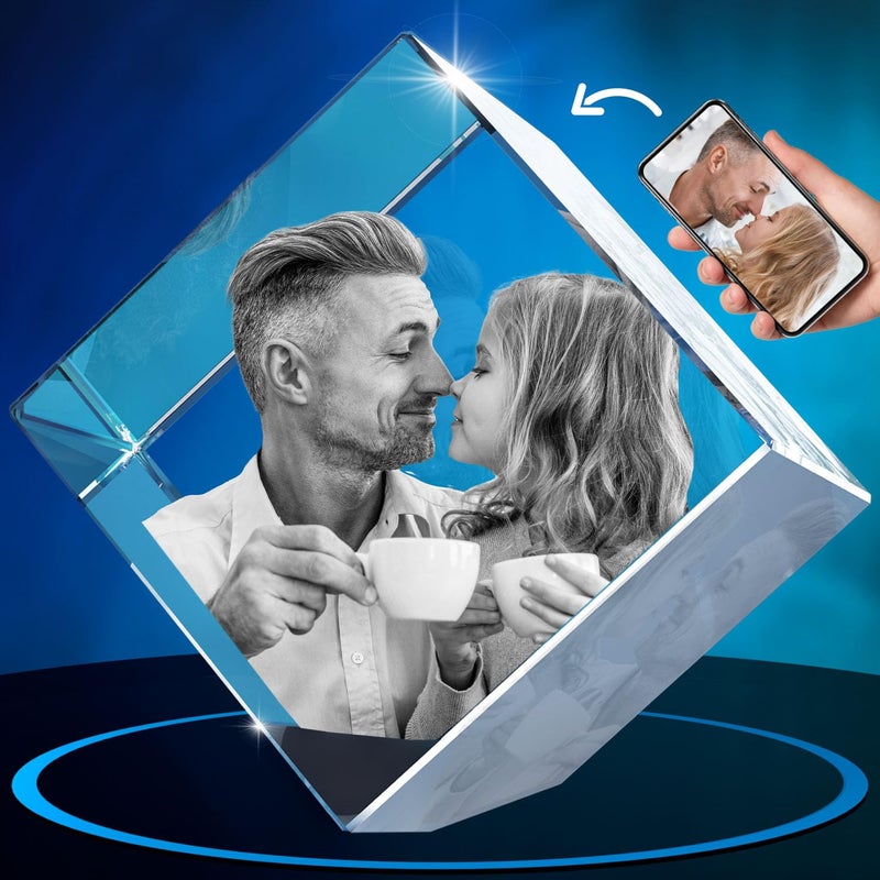 Artpix 3D Crystal Photo Gifts for Women Men زوجة زوجة أمي ، هدايا شخصية رائعة مع صورتك ثلاثية الأبعاد الخاصة بك. - Image 1