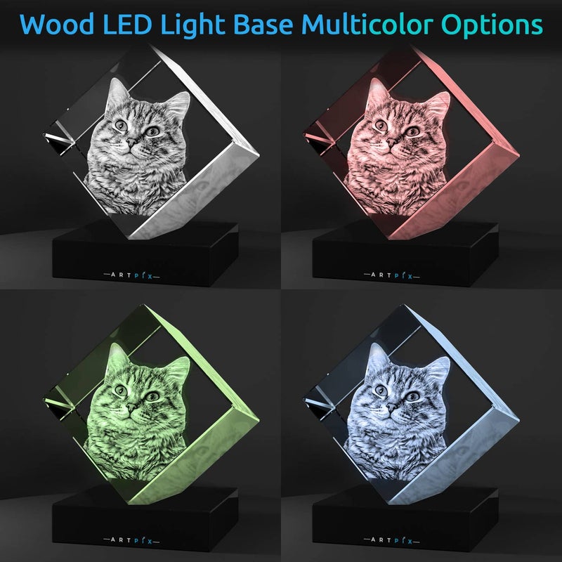 Artpix 3D Crystal Photo Gifts for Women Men زوجة زوجة أمي ، هدايا شخصية رائعة مع صورتك ثلاثية الأبعاد الخاصة بك. - Image 5