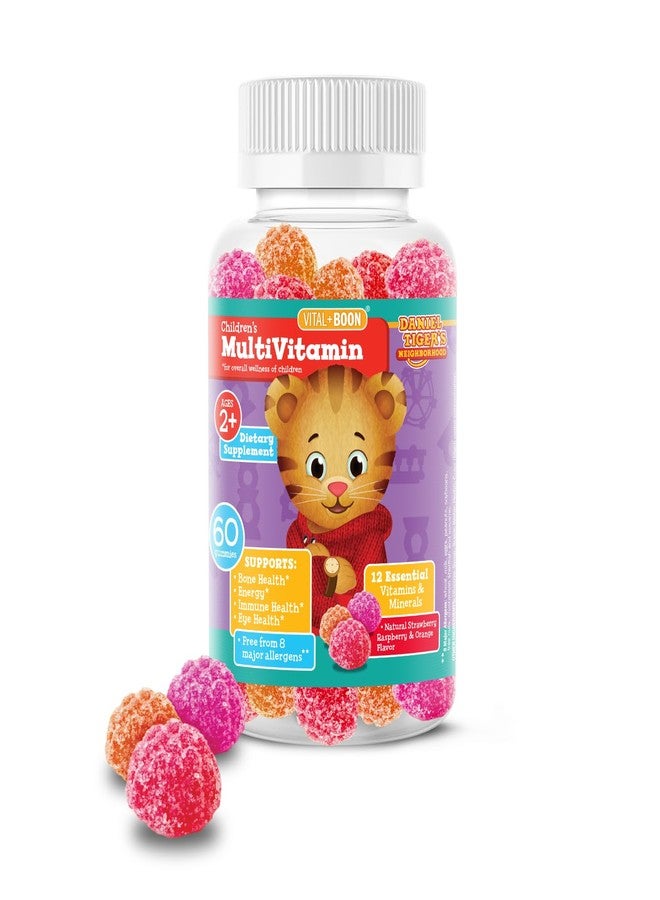 Vital+Boon Daniel Tiger - Kids Multivitamin Gummies (60 Gummy Bottle) Toddler 2+ & Kids Vitamins - 12 Essential Vitamins & Minerals to Support Bone Health, Energy, Immune Health & Eye Health - Non GMO - Image 1