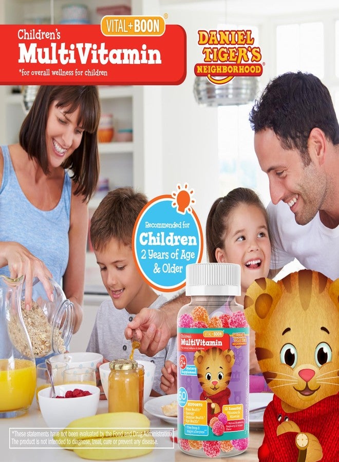 Vital+Boon Daniel Tiger - Kids Multivitamin Gummies (60 Gummy Bottle) Toddler 2+ & Kids Vitamins - 12 Essential Vitamins & Minerals to Support Bone Health, Energy, Immune Health & Eye Health - Non GMO - Image 4