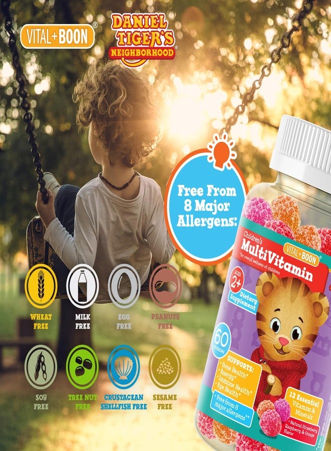Vital+Boon Daniel Tiger - Kids Multivitamin Gummies (60 Gummy Bottle) Toddler 2+ & Kids Vitamins - 12 Essential Vitamins & Minerals to Support Bone Health, Energy, Immune Health & Eye Health - Non GMO - Image 2