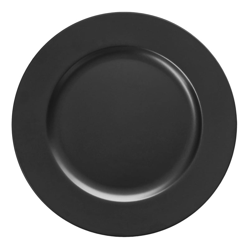 Opexscal Black Charger Plates Set of 6 Serving Charger Plate for Dinner Table Wedding Events Plate Chargers 13 Inch - Image 2