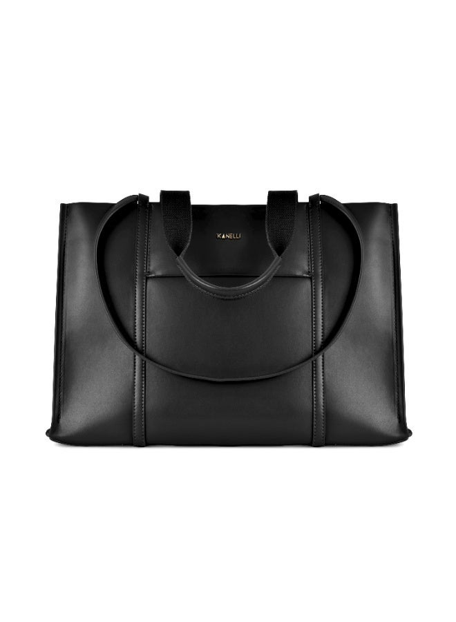 Kanelli PU Tote Bag AAY2411043 Women's Handbag 15.5 Inch Shoulder Bag for Work, Shopping & Everyday Use - Image 2