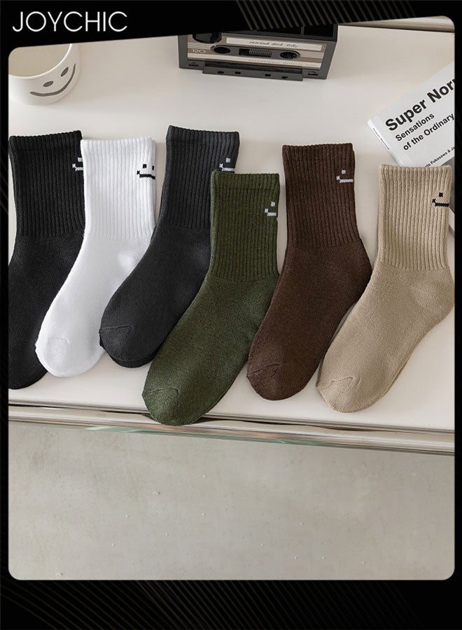 Joychic 6 أزواج من الجوارب الدافئة المتوسطة الطول للرجال لفصل الخريف والشتاء - Image 1
