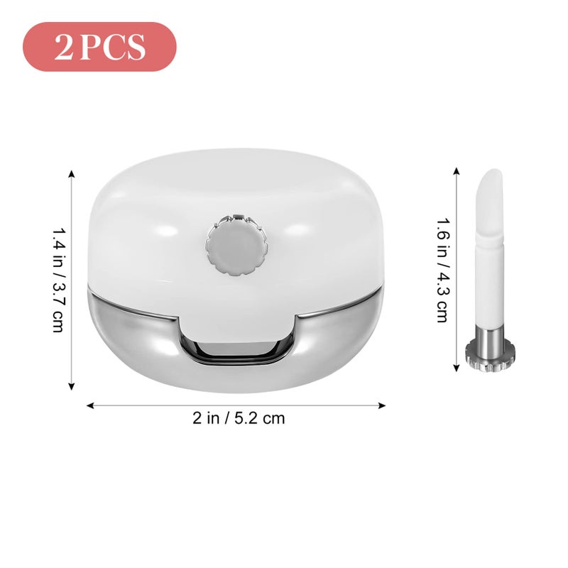 Beaupretty 2Pcs Empty Lips Balm Jars Plastic Lip Mask Holders with Silicone Lip Brush and Mirror Lid Face Cream Containers - Image 3