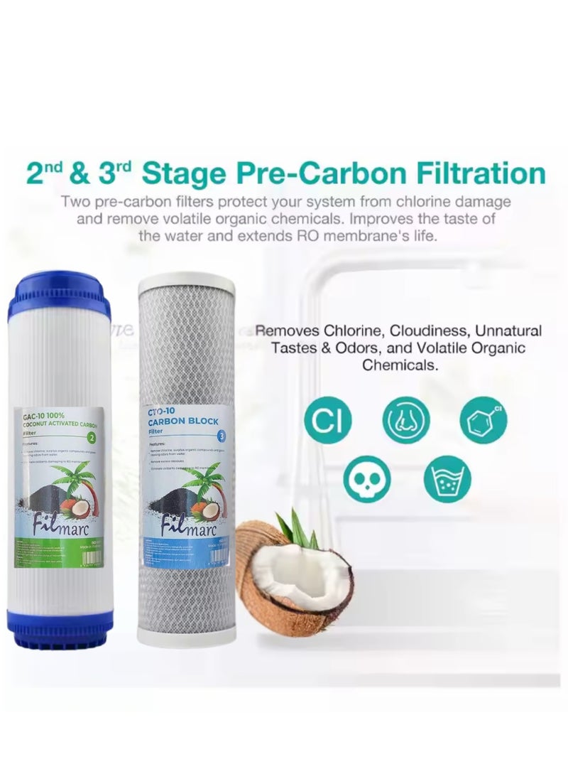 Generic - 3 Stage water Filter, Whole House Water Filter,3-Stage water Filtration, Sets of High Capacity Replacement Pre-Filter Sets for Essence Series Reverse Osmosis Water Filter System Stage 1, 2&3. - Image 1