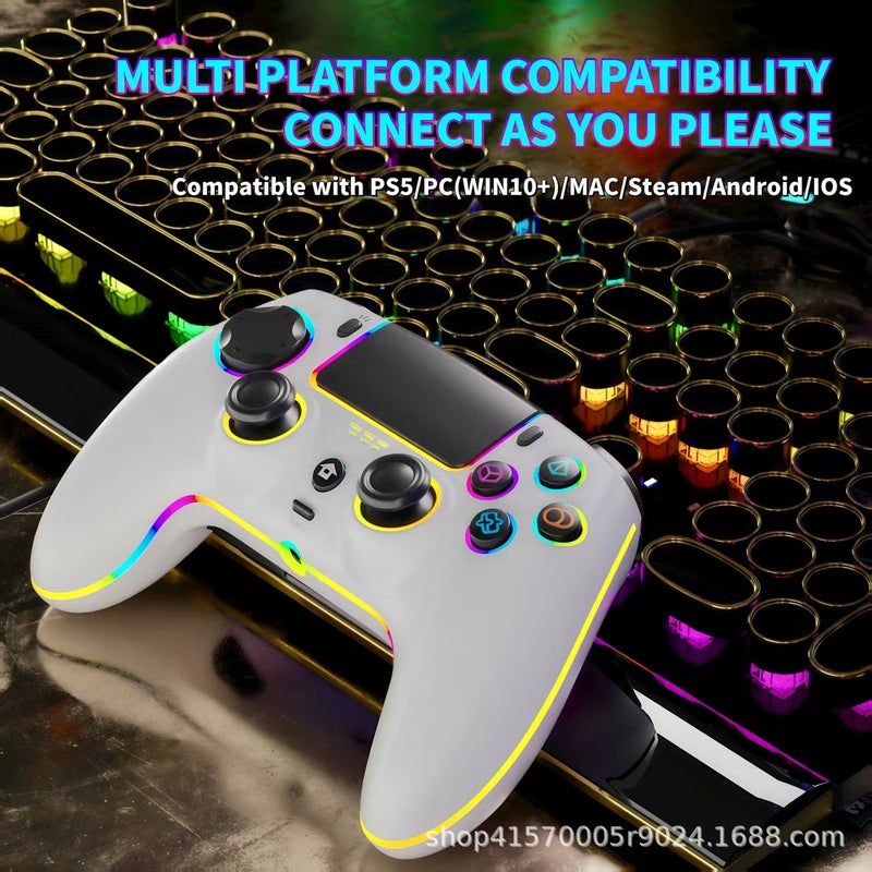 Wireless RGB Pro Controller for PS5/PC/Steam with Hall Effect Vibration - Image 4