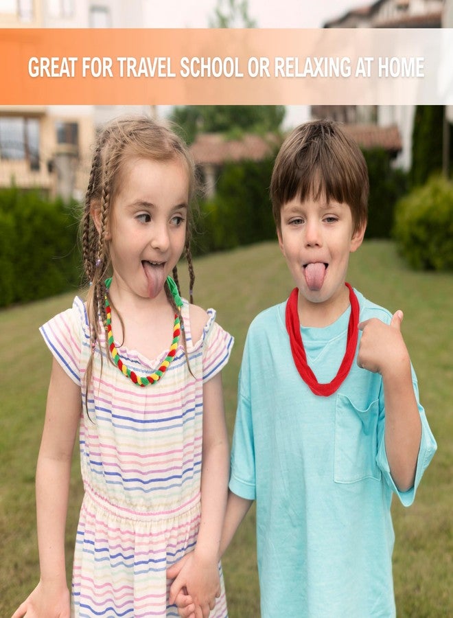 Sallurna 6 Packs Fabric Chewy Necklaces, Terry Cloth Chew Necklace for Autism Girls and Boys, ADHD Toddler, Teens, Adults - Image 3