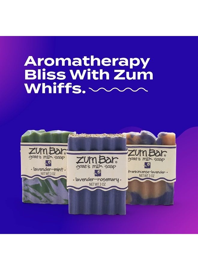 Indigo Wild Zum Bar Goat's Milk Soap - Lavender Blends - Frankincense-Lavender, Lavender-Rosemary, Lavender-Mint - 3 oz (3 Pack) - Image 3