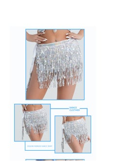 Loquat Squality Women Belly Dance Scarf Silver  - Image 2