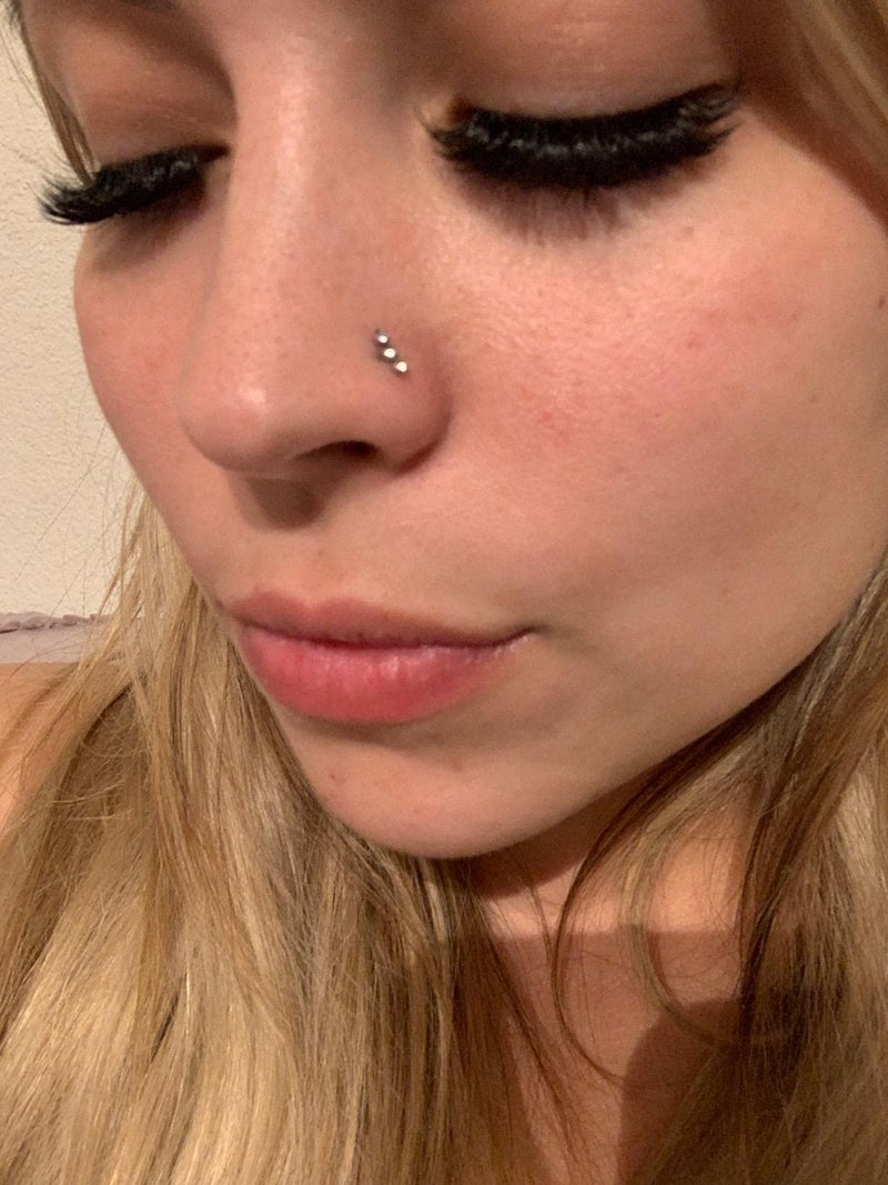 QWALIT Nose Rings - Double Hoop Nose Rings for Women - Rose Gold - Image 5