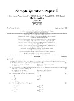 Oswaal ISC Sample Question Papers Class-12 Mathematics (For 2023 Exam)  - Image 5