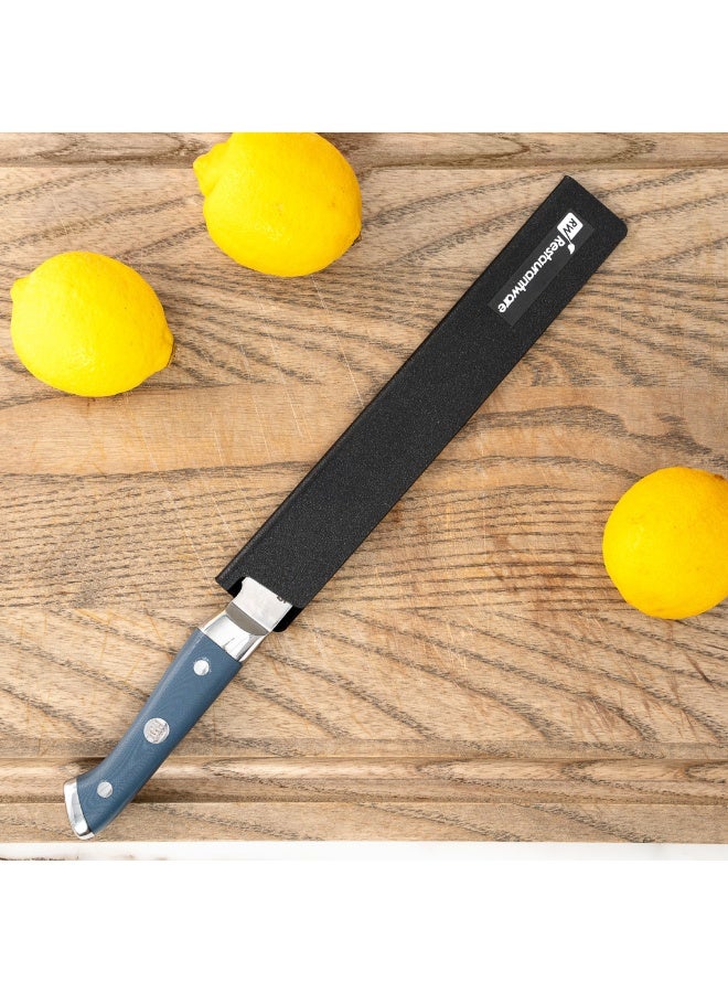 Restaurantware Sensei 8.5 x 1.4 Inch Knife Sleeve, 1 Knife Protector - Fits Fillet Knife, Felt Lining, Black Plastic Knife Blade Guard, Durable, Cut-Proof - Image 4