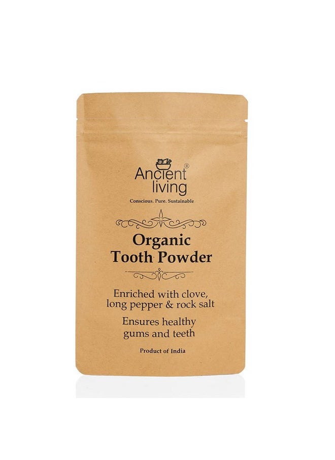 Ancient Living - Organic Tooth Powder Pouch - For Healthy Gums And Teeth - Chemical Free - 100 Gm - Image 1
