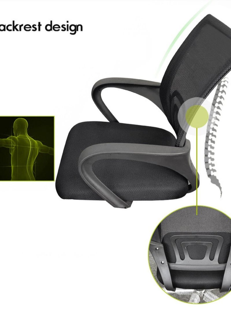 CityRiya-Long Office Chair, Home Office Desk Chair, Ergonomic Computer Chair, Swivel Executive Chair with with Flip-Armrest & Cushion for Lumbar Support Heavy People, Black - Image 4