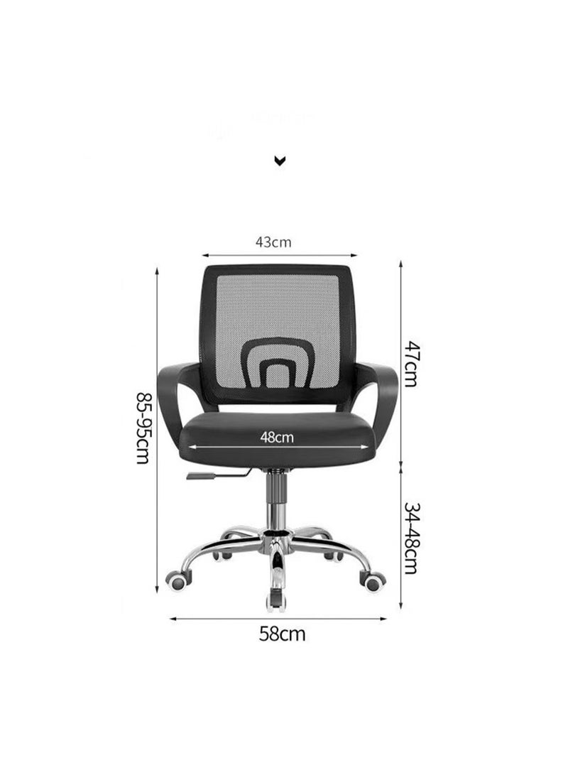CityRiya-Long Office Chair, Home Office Desk Chair, Ergonomic Computer Chair, Swivel Executive Chair with with Flip-Armrest & Cushion for Lumbar Support Heavy People, Black - Image 3