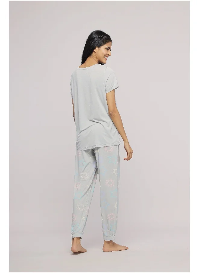NeceSera Starlit Cuffed Pajama Set