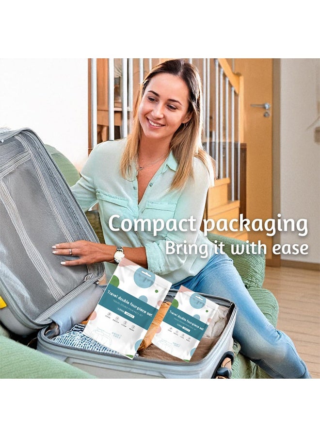 Sweet Life Disposable Sheets for Travel, Portable Travel Essentials Include Sheets Quilt Covers and 2 Pillowcases Fit for Hotel Travel Home Use. Universal Size Disposable Bed Sheets for Hotel - Image 5