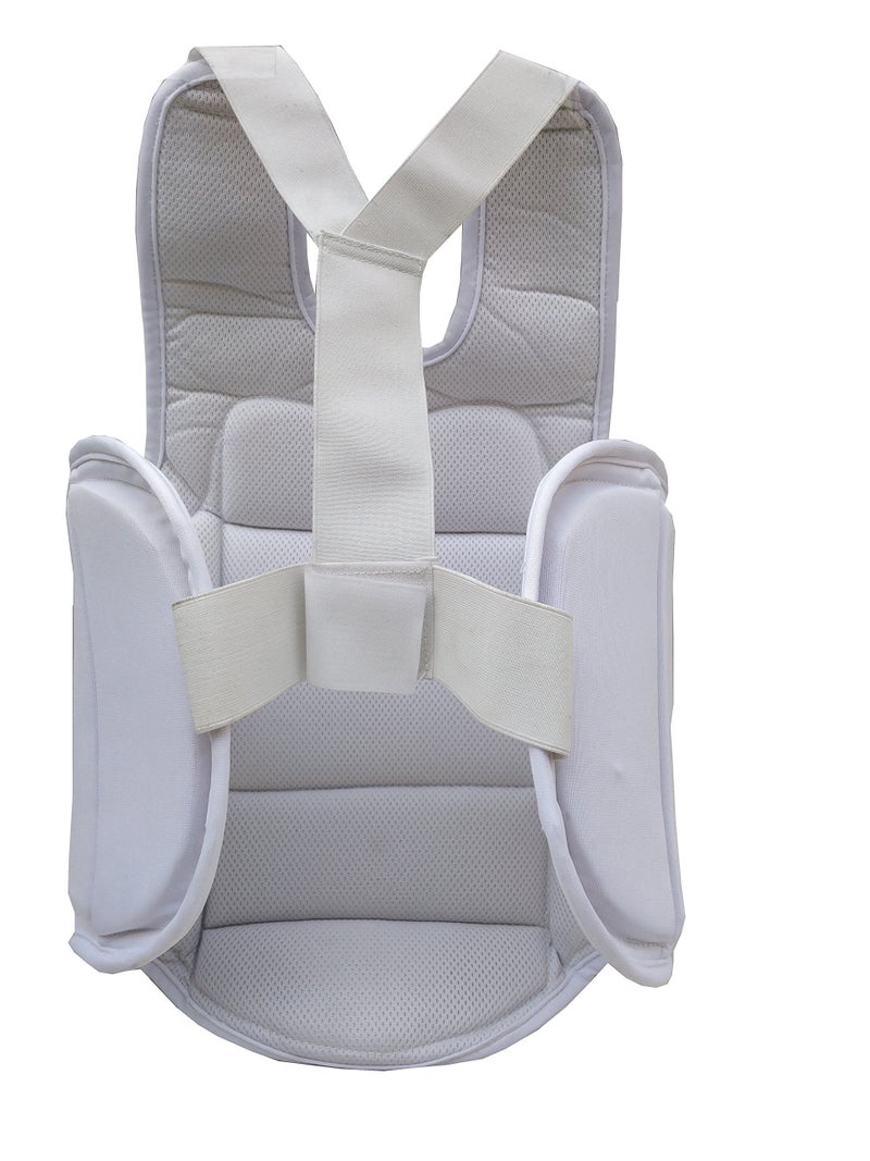 IWIN Chestguardwt PU Karate Chest Guard (White) - Image 1