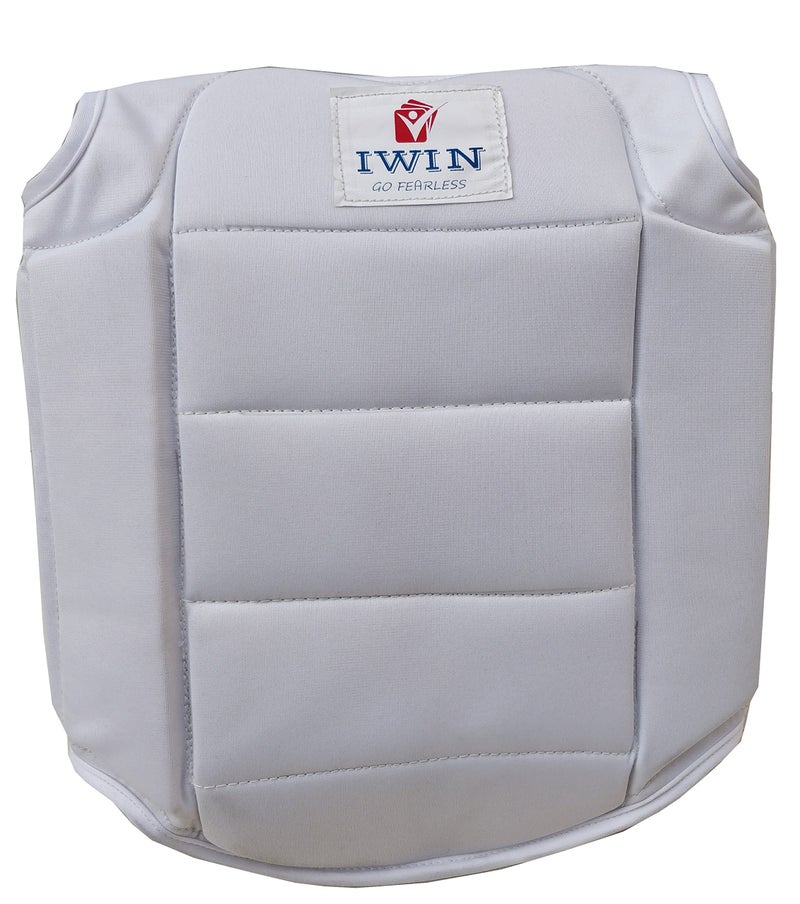 IWIN Chestguardwt PU Karate Chest Guard (White) - Image 3
