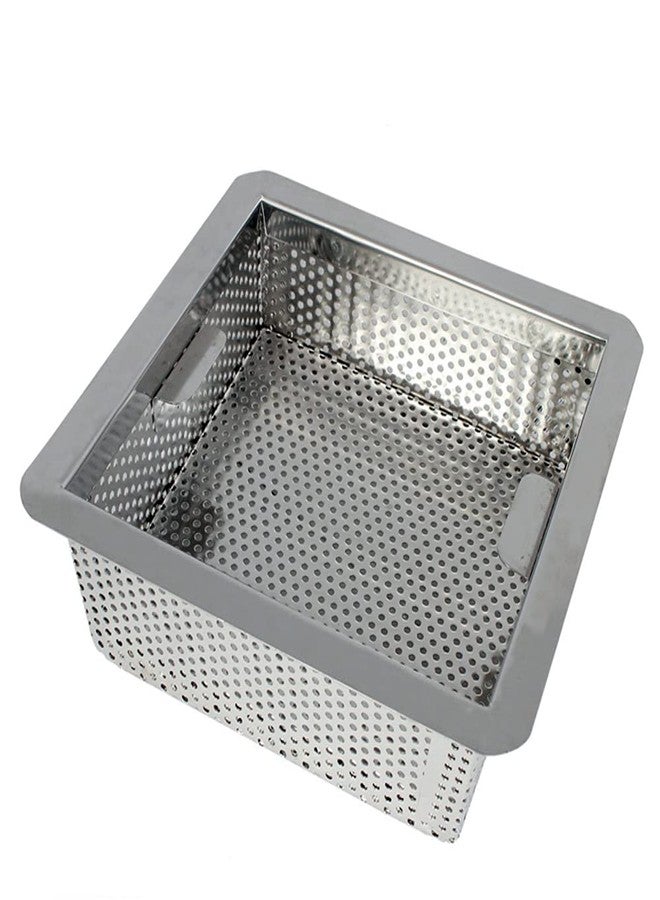 AmGood 8.5 in. x 8.5 in. x 3 in. Stainless Steel Commercial Floor Drain Strainer - Image 1