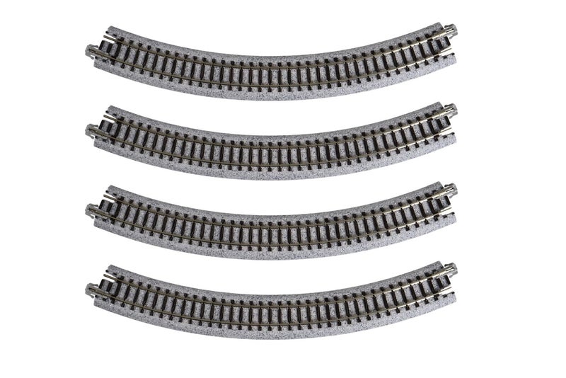 Kato USA Model Train Products Unitrack 249mm 9 34 Radius 45Degree Curve Track 4Piece - Image 2