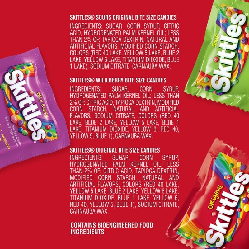 Wrigley's حلوى سكاكر سكايتلز الأصلية، التوت البري البري والحامض بحجم المرح - حجم الحفلة، 26.46 أونصة كيس بالجملة - Image 3